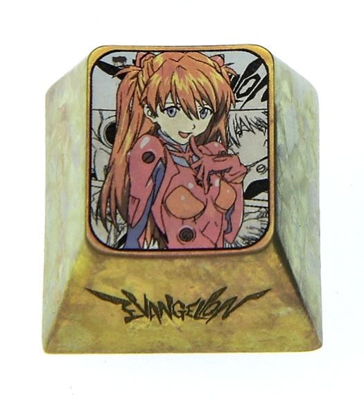 EVA, Asuka, Ayanami Rei, 1U titanium alloy personalized keycaps, anime and game character art carved metal keycaps