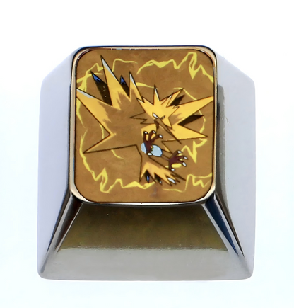 Pok é mon series titanium alloy carved 1U personalized keycaps, metal decorative keycaps, anime metal art keycaps