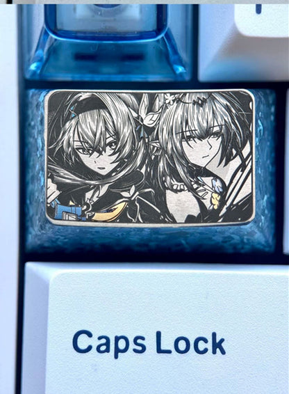 Honkai, Firefly 1.5U titanium alloy personalized keycaps, creative keycaps for anime and games, mechanical keyboard decoration replacement keycaps