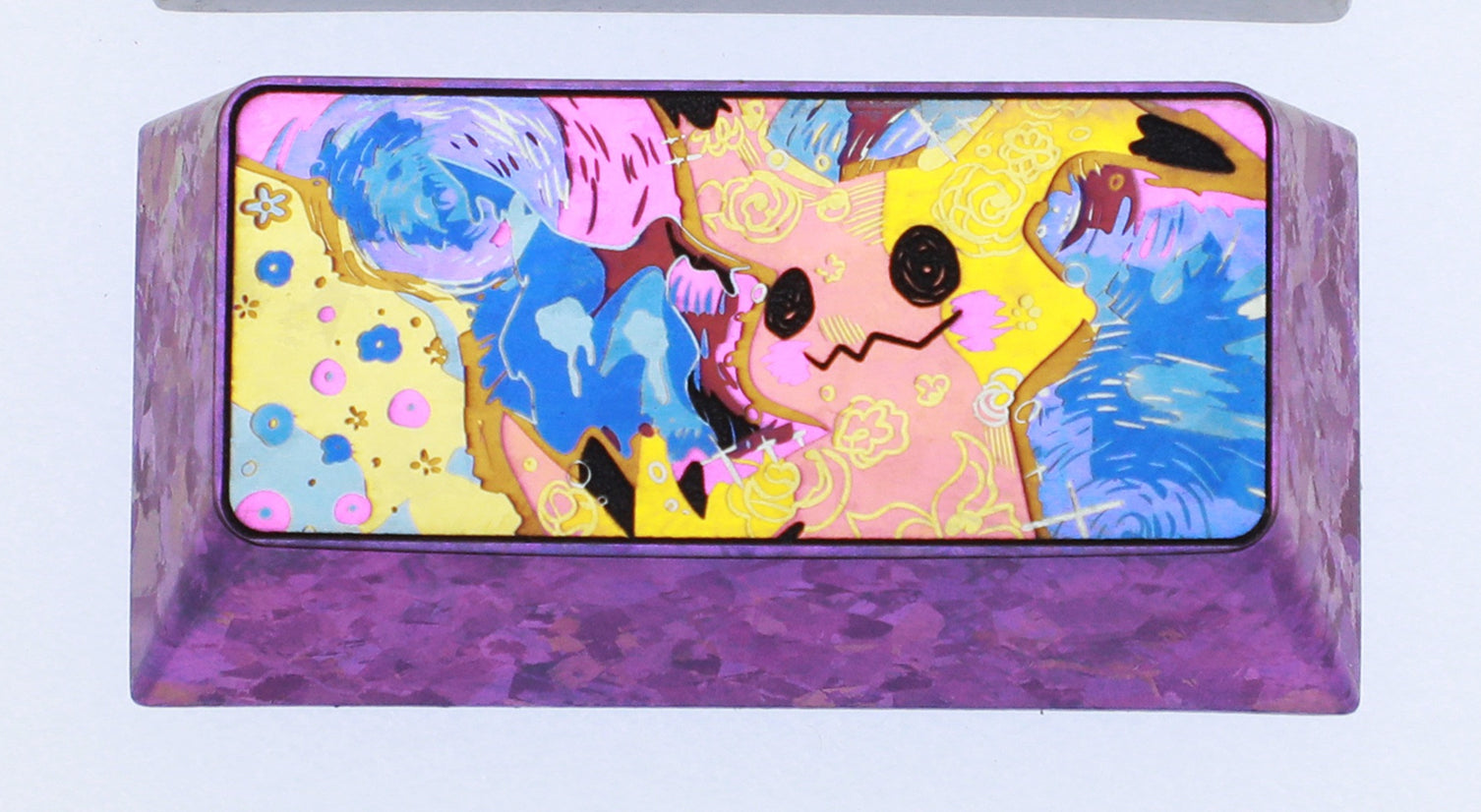 Pok é mon Series, Mimikyu Theme 2U Titanium Alloy Personalized Keycaps, Anime Game Culture Creative Mechanical Keyboard Decorative Keycaps