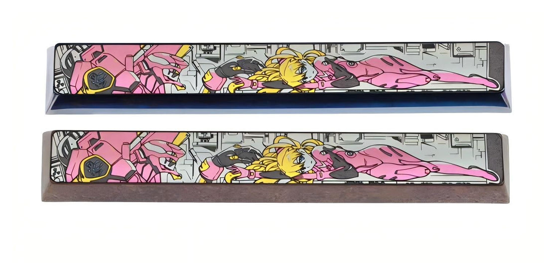 EVA， Asuka, 6.25U/7U Spacebar Titanium Alloy Personalized Keycaps, Metal Keycaps Surrounding Anime and Game Characters