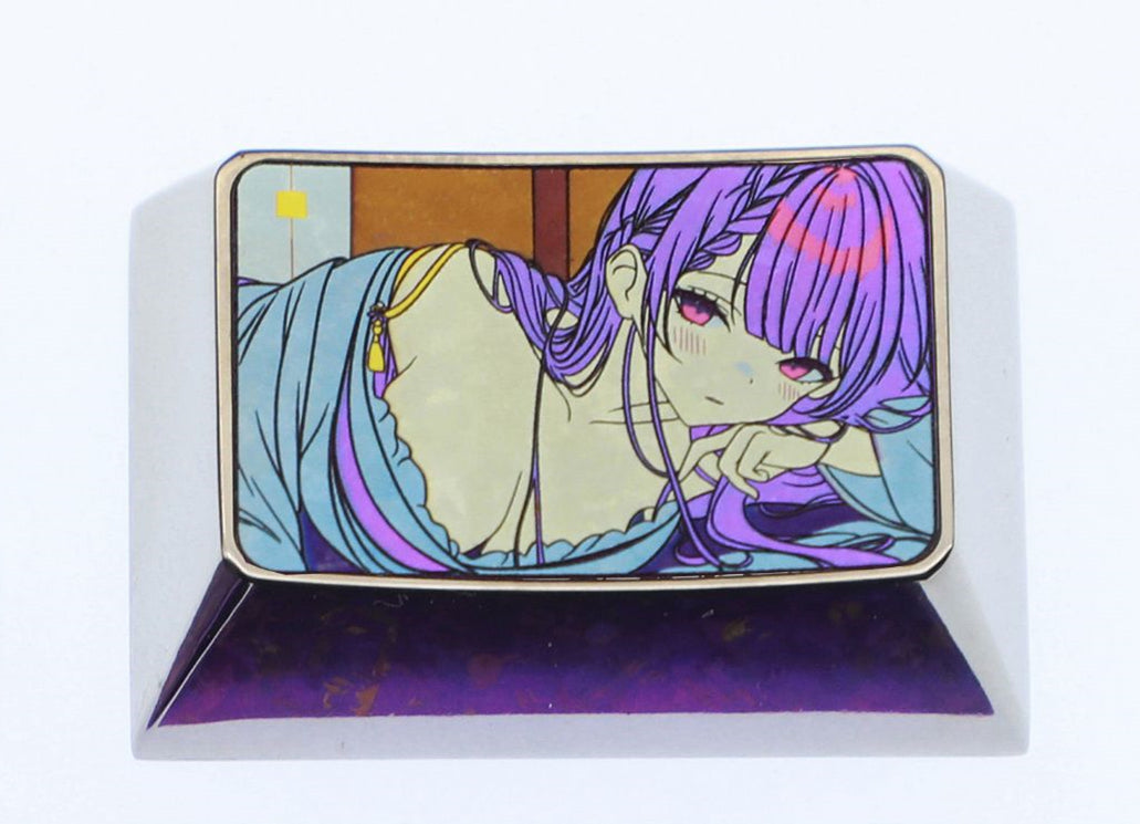 Genshin Impact, Raiden Shogun, 1U/1.25U/1.5U titanium alloy personalized keycaps, decorative keycaps for anime and gaming culture peripherals