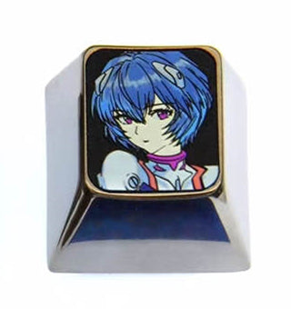 EVA, 1U titanium alloy personalized keycaps Asuka, Ayanami Rei, anime character peripheral metal art keycaps