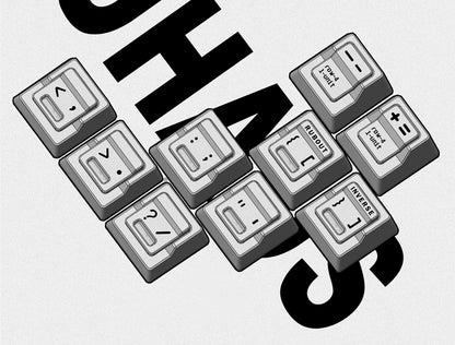 Bauhaus， Sandwich structure metal CNC aluminum alloy+electrostatic powder coating, metal design, mechanical keyboard decoration, personalized keycaps