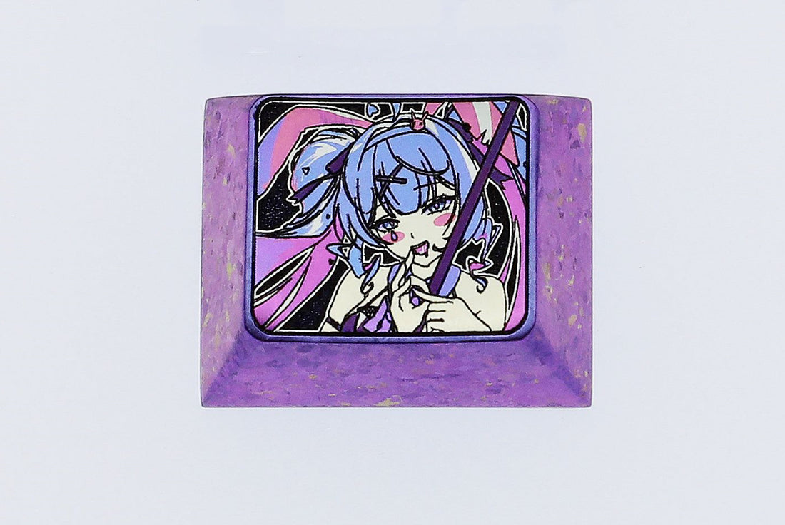 Rabbit Hole, 1.25u color titanium alloy carved keycaps, personalized keycaps, mechanical keyboard keycaps.