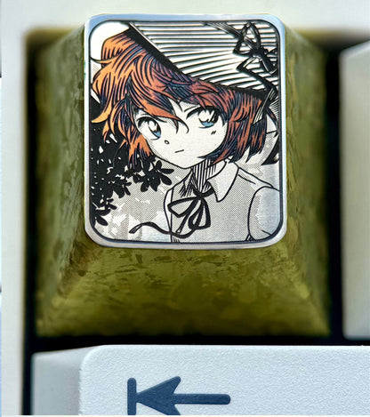 Detective Conan, Anita Hailey1U titanium alloy personalized keycaps, anime and game peripheral cultural and creative metal keycaps