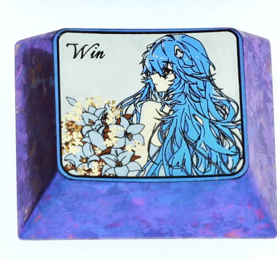 EVA，1.25U，Asuka, Ayanami Rei, anime and game character peripheral metal carving personalized keycaps