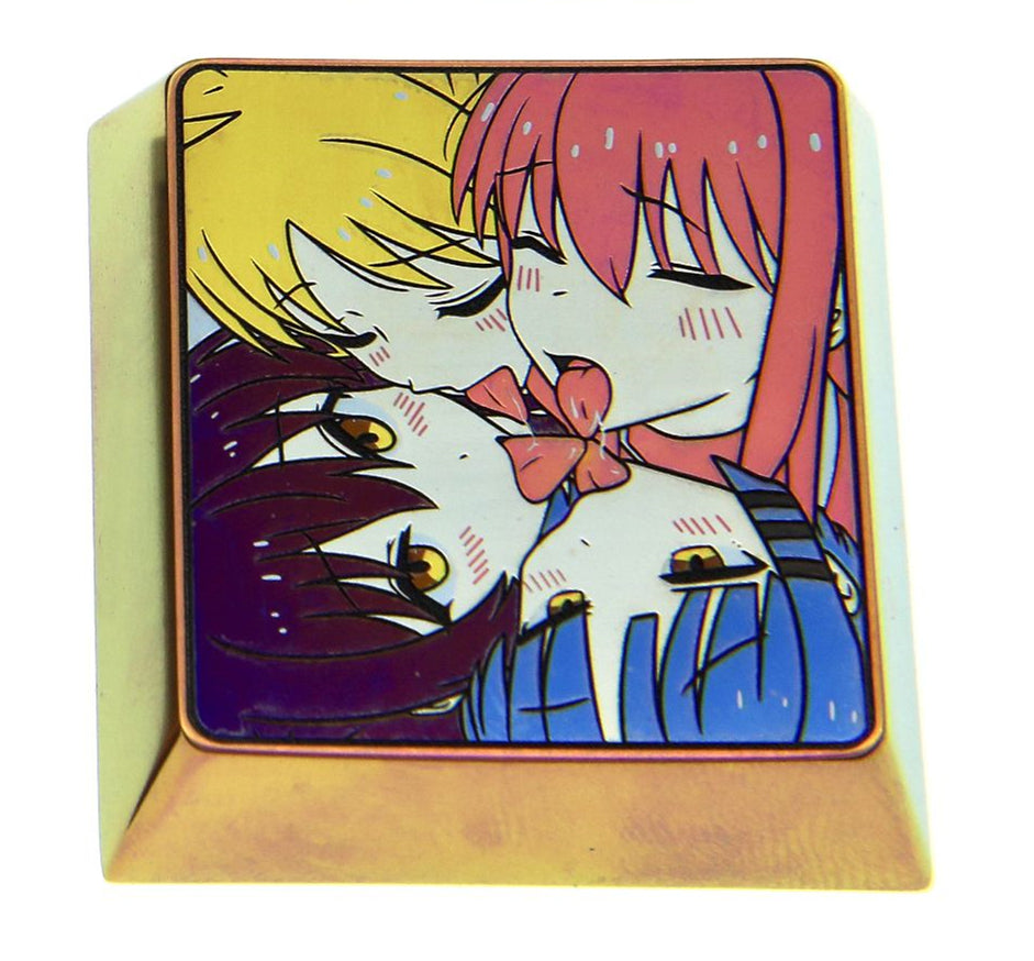 BOCCHI THE ROCK! , Member Collection 4U, 1U Titanium Alloy Personalized Keycaps, Anime Game Character Metal Carving Art Keycaps