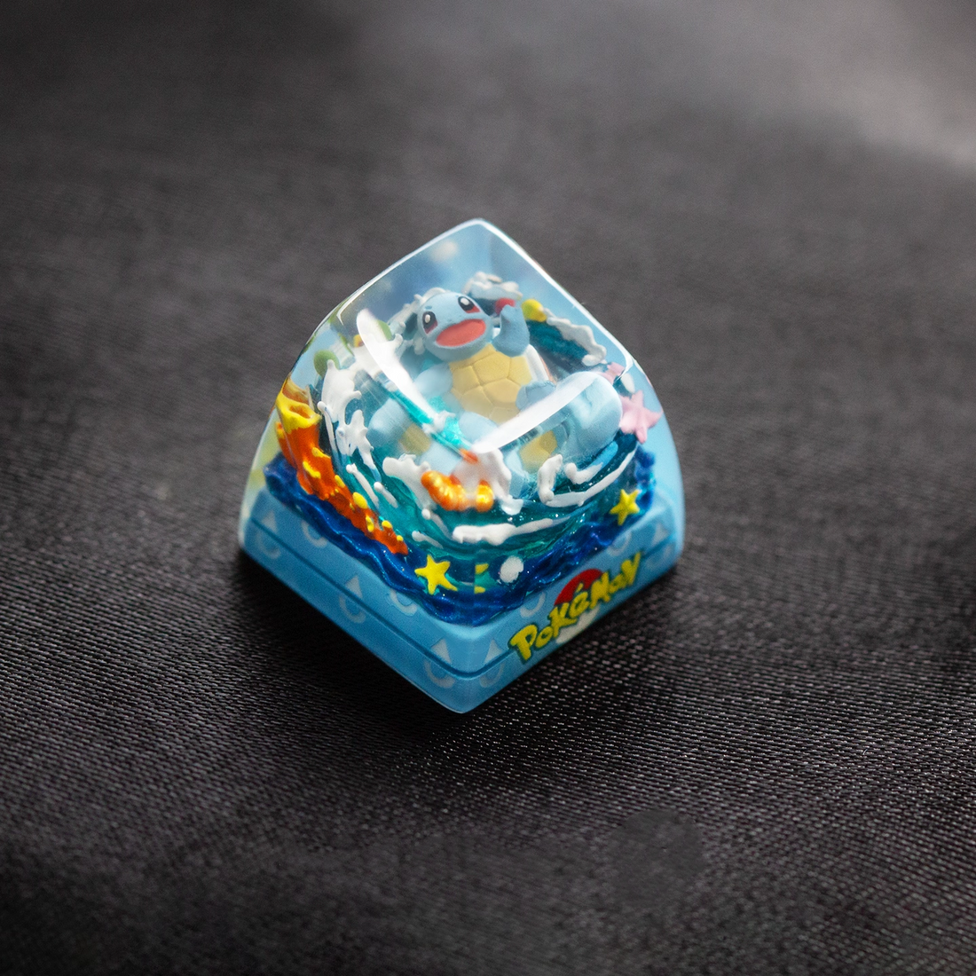 Squirtle， Pok é mon 1U, SA height Crystal drops of glue, artisankeycaps, anime and game personalized keycaps