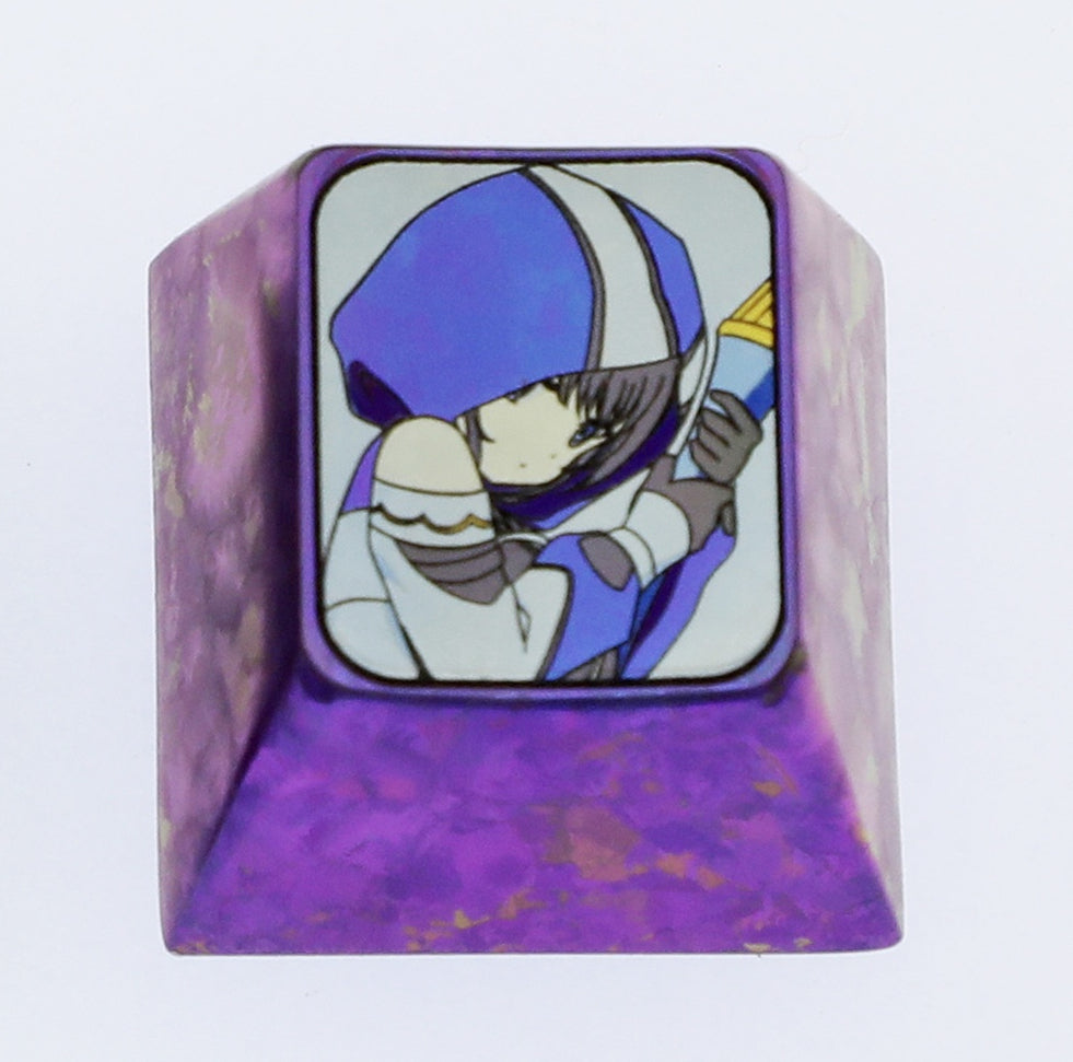 Alina executioner, 1U titanium alloy personalized keycap, metal art decorative keycap for anime, game, novel characters
