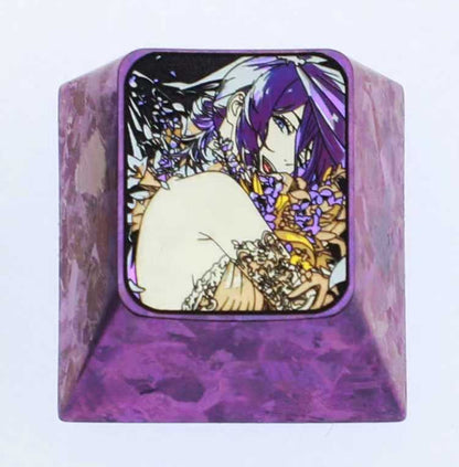 Chainsaw Man, Reze themed 1U titanium alloy personalized keycap, anime game metal carving custom decorative keycap