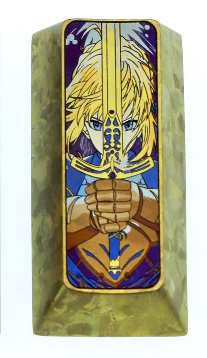 Fate/stay night, Altria Pendragon, saber Pad Enter, Vertical Enter titanium alloy personalized keycaps, anime and game creative keycaps