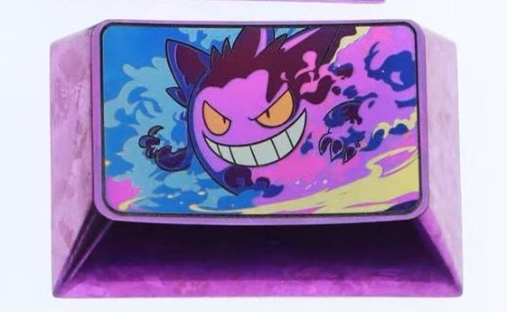 Pok é mon series, gengar 1.25U、1.5U、1.75U， Titanium alloy personalized keycaps, anime and game culture creative metal decorative art keycaps