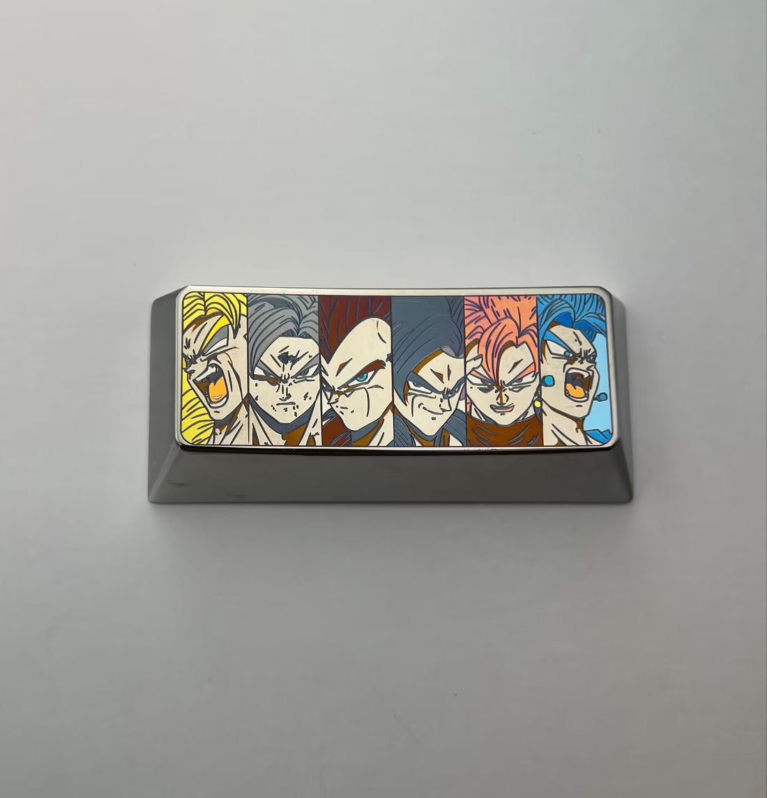 Dragon Ball character 2.25U colorful titanium alloy personalized keycaps, mechanical keyboard decorative keycaps.