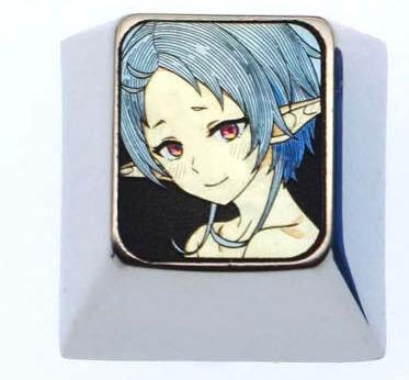 Mushoku Tensei: Jobless Reincarnation Theme, Titanium Alloy Personalized Keycaps, 1U/2U/2.25U, Anime Culture Innovation Metal Carving Decorative Keycaps