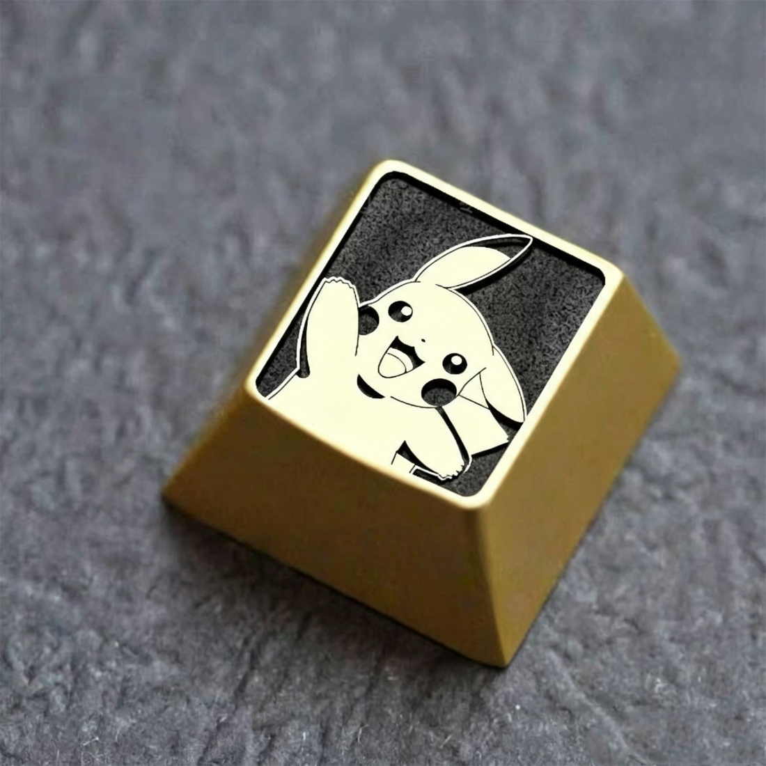 Pikachu Theme Design Metal 1 U, personalized keycaps,  cultural and creative keycaps, mechanical keyboard decorative keycaps