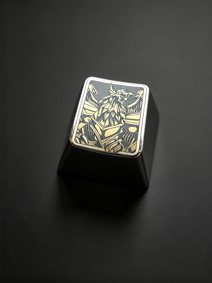 Yu-Gi-Oh! Official Card ，The God of Obelisk，1 U titanium alloy personalized keycaps, anime and game culture creative art keycaps, mechanical keyboard decorative keycaps