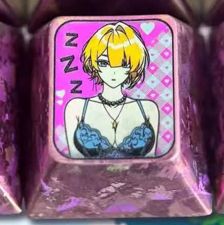 Zenless Zone Zero , Summer swimsuit theme, 1 U titanium alloy personalized keycap, anime and game culture creative mechanical keyboard decoration keycap