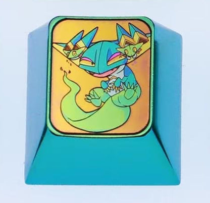 Pok é mon series, Ditto, Dreepy, Trubbish, 1U/1.25U/1.5U titanium alloy personalized keycaps, cute metal carving creative customized decorative keycaps for anime and games