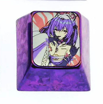 Honkai: Star Rail, Castoriuce, Robin, 1U titanium alloy personalized keycaps, metal decorative keycaps for anime and games