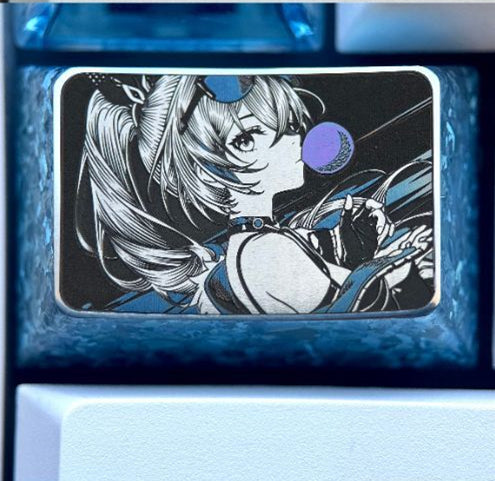 Honkai: Star Rail, Silver Wolf 1.5U Titanium Alloy, Anime Game Metal Carving Art Keycaps