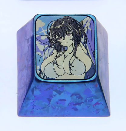 Azur Lane, 1U titanium alloy personalized keycaps, metal material anime game peripheral keycaps