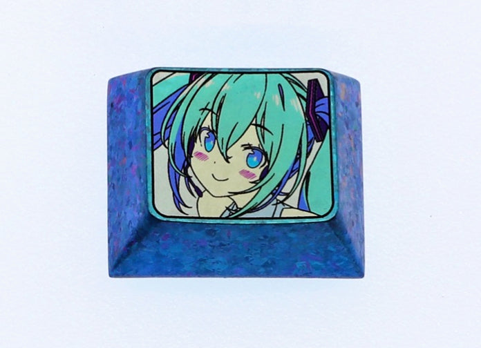 Hatsune Miku,1.25U/ Ctrl, Personalized keycaps for colored titanium alloy mechanical keyboards.