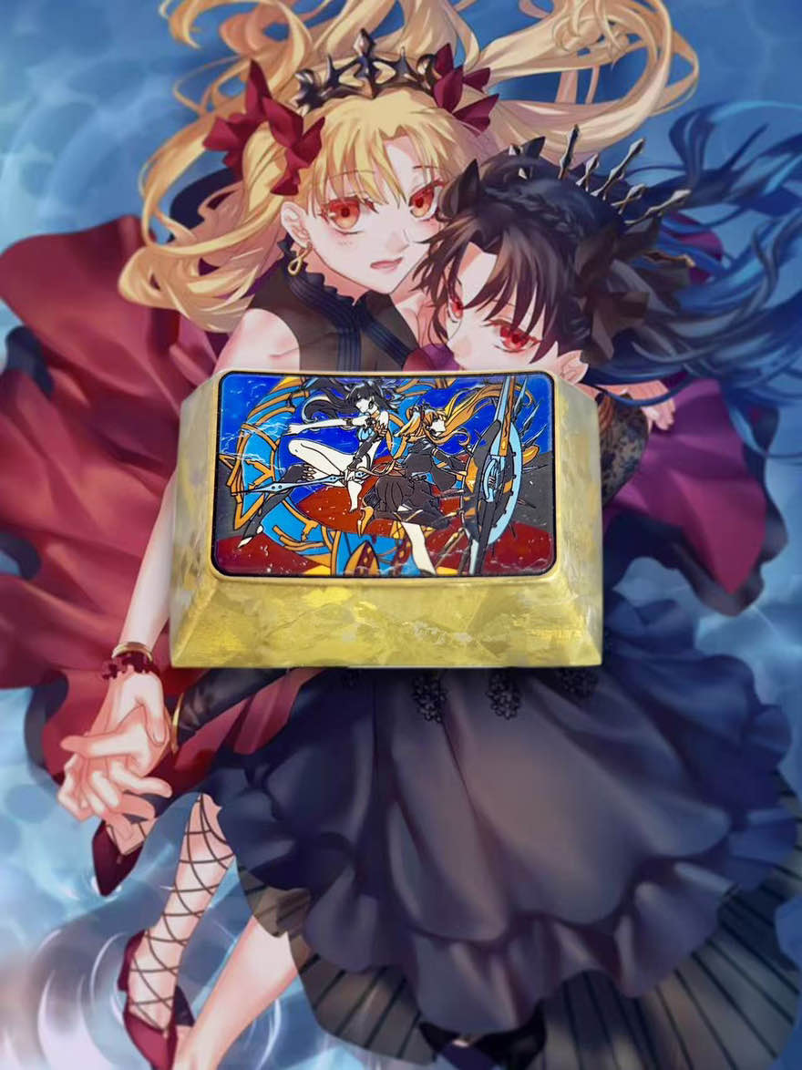 Fate/Grand Order series, Ereshkigal theme, 1.5U titanium alloy personalized keycaps, innovative products in anime and gaming culture, mechanical keyboard decorative keycaps