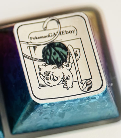 Pok é mon series, WASD/directional key combination, precision titanium alloy personalized keycaps, innovative metal decorative keycaps for anime and games