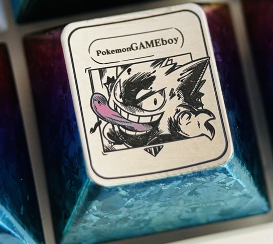 Pok é mon series, WASD/directional key combination, precision titanium alloy personalized keycaps, innovative metal decorative keycaps for anime and games