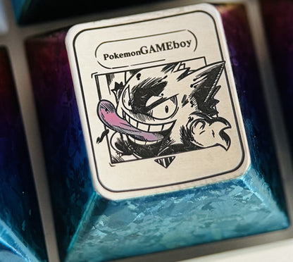 Pok é mon series, WASD/directional key combination, precision titanium alloy personalized keycaps, innovative metal decorative keycaps for anime and games