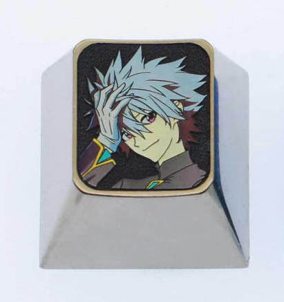 EVA, Nagisa Kaworu, 1U titanium alloy personalized keycaps, anime and game culture creative personalized keycaps, mechanical keyboard metal decorative keycaps