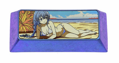 Mushoku Tensei Jobless Reincarnation, Roxy 2.25U titanium alloy personalized keycaps, anime and game character art carved keycaps