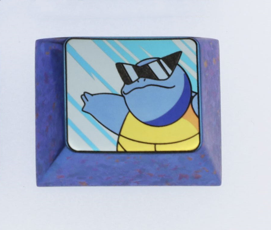 Squirtle, 1.25U titanium alloy carved titanium alloy keycaps, personalized keycaps