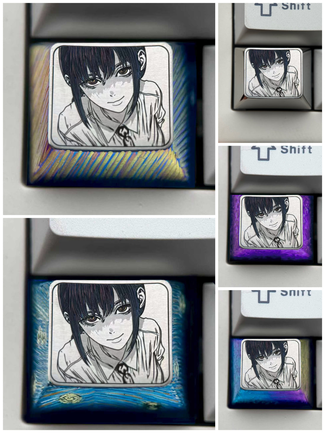 Chainsaw Man, Makima 1.25U titanium alloy personalized keycaps, anime creative decorative keycaps, mechanical keyboard art keycaps