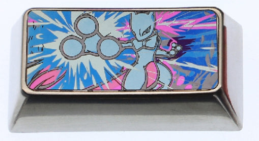 Pok é mon series, 1.75U Pikachu, 2UMwtwo, 2.25U Moltres, titanium alloy personalized keycaps, anime and game metal material decorative keycaps