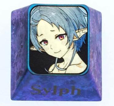 Mushoku Tensei: Jobless Reincarnation Theme, Titanium Alloy Personalized Keycaps, 1U/2U/2.25U, Anime Culture Innovation Metal Carving Decorative Keycaps