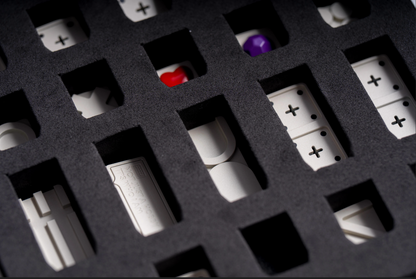 SH2PE Vera Metal Personalized Keycap Combination Set, Metal Simple Pattern Decorative Keycaps