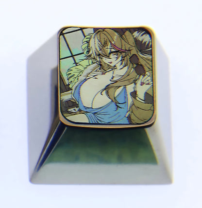 Azur Lane, 1U titanium alloy personalized keycaps, metal material anime game peripheral keycaps