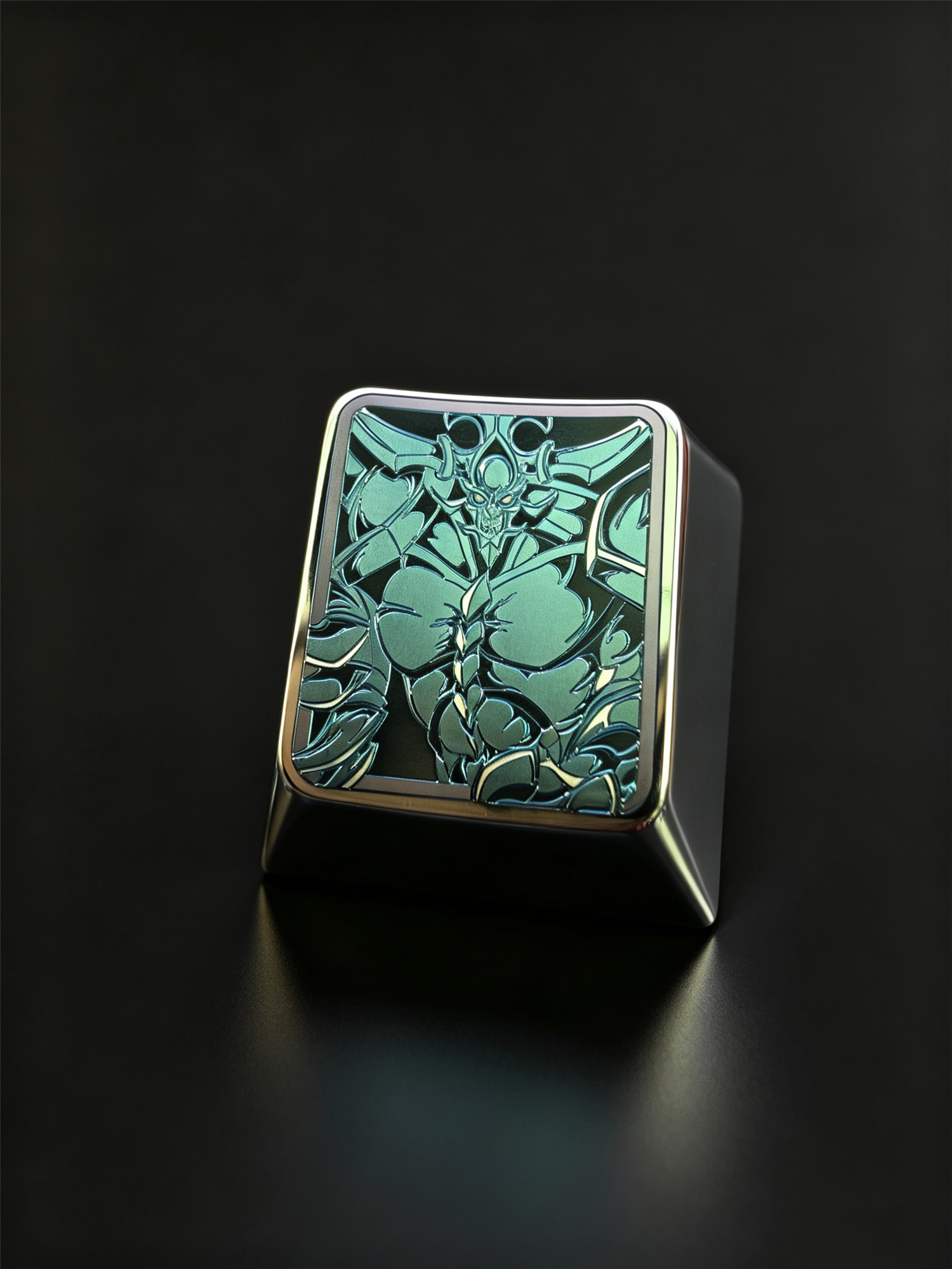 Yu-Gi-Oh! Official Card ，The God of Obelisk，1 U titanium alloy personalized keycaps, anime and game culture creative art keycaps, mechanical keyboard decorative keycaps