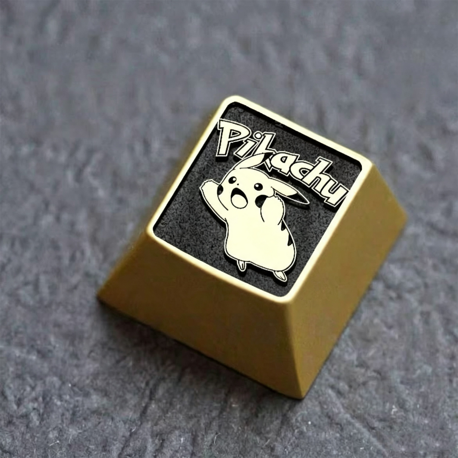 Pikachu Theme Design Metal 1 U, personalized keycaps,  cultural and creative keycaps, mechanical keyboard decorative keycaps