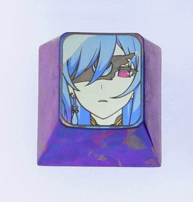 Jingliu1u colorful titanium alloy carved personalized keycaps, mechanical keyboard decorative keycaps.