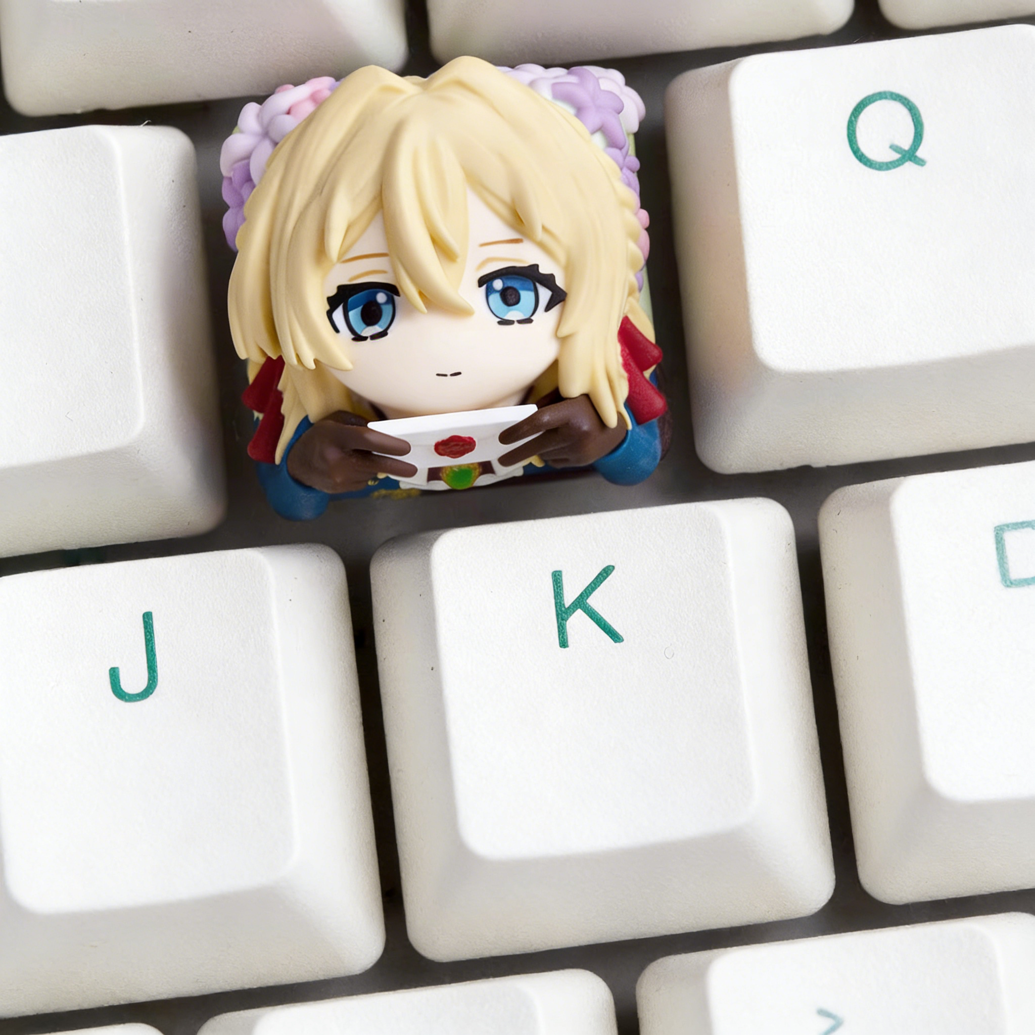 Violet Evergarden theme, multi-color resin personalized keycaps, anime and game culture peripheral decorative keycaps