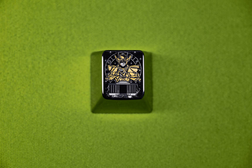 Saint Seiya, 12 gold Saint Seiya Gemini Shaka, 1U titanium alloy personalized keycaps, metal carved keycaps for anime and game characters