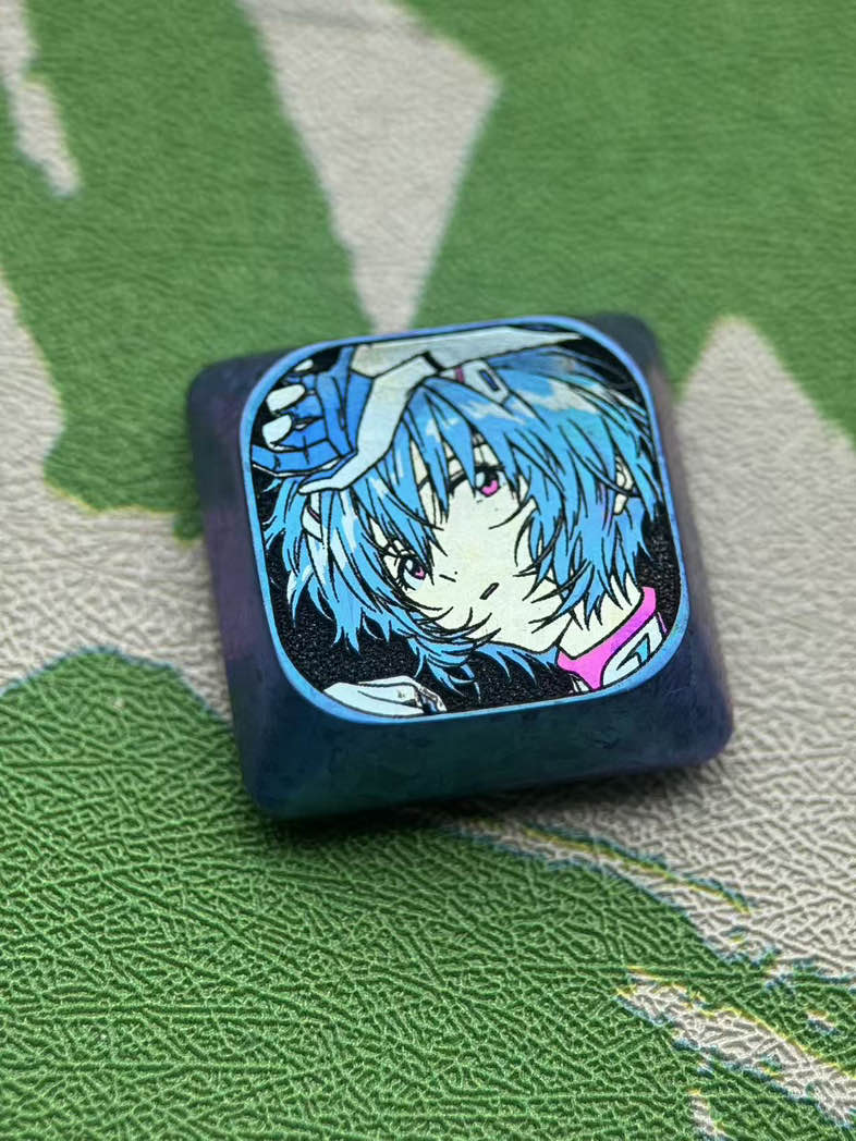 EVA, Ayanami Rei, 1U Short Switch Personalized Keycaps, Anime Game Culture Creative Decorative Keycaps