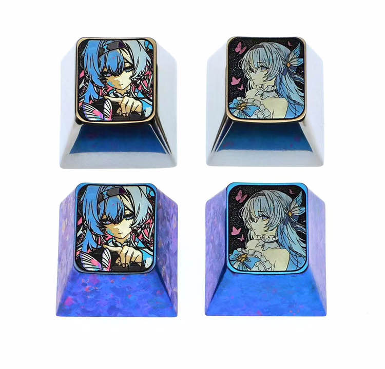 Honkai: Star Rail, Firefly, 1U titanium alloy personalized keycaps, metal decorative keycaps, game customization cultural peripheral keycaps