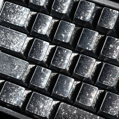 Frost ice crystal ice crack keycap metal texture PBT material decorative keycap original factory highly personalized metal paint artistic pattern keycap