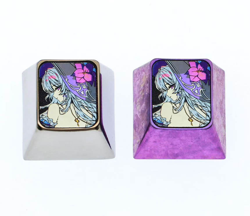 Honkai: Star Rail, Herta, 1U titanium alloy personalized keycaps, metal decorative art keycaps, gaming keycaps