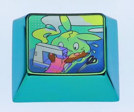 Pok é mon series, Ditto, Dreepy, Trubbish, 1U/1.25U/1.5U titanium alloy personalized keycaps, cute metal carving creative customized decorative keycaps for anime and games