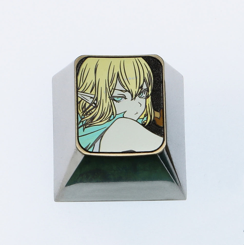 Liu, colored titanium alloy carved personalized keycaps, mechanical keyboard decorative keycaps